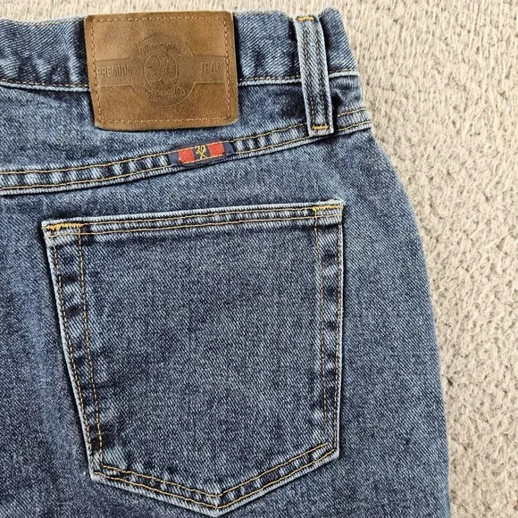 Wrangler Jeans Womens 14 Blue Denim High Rise Straight Leg Western Cowgirl - Picture 13 of 16